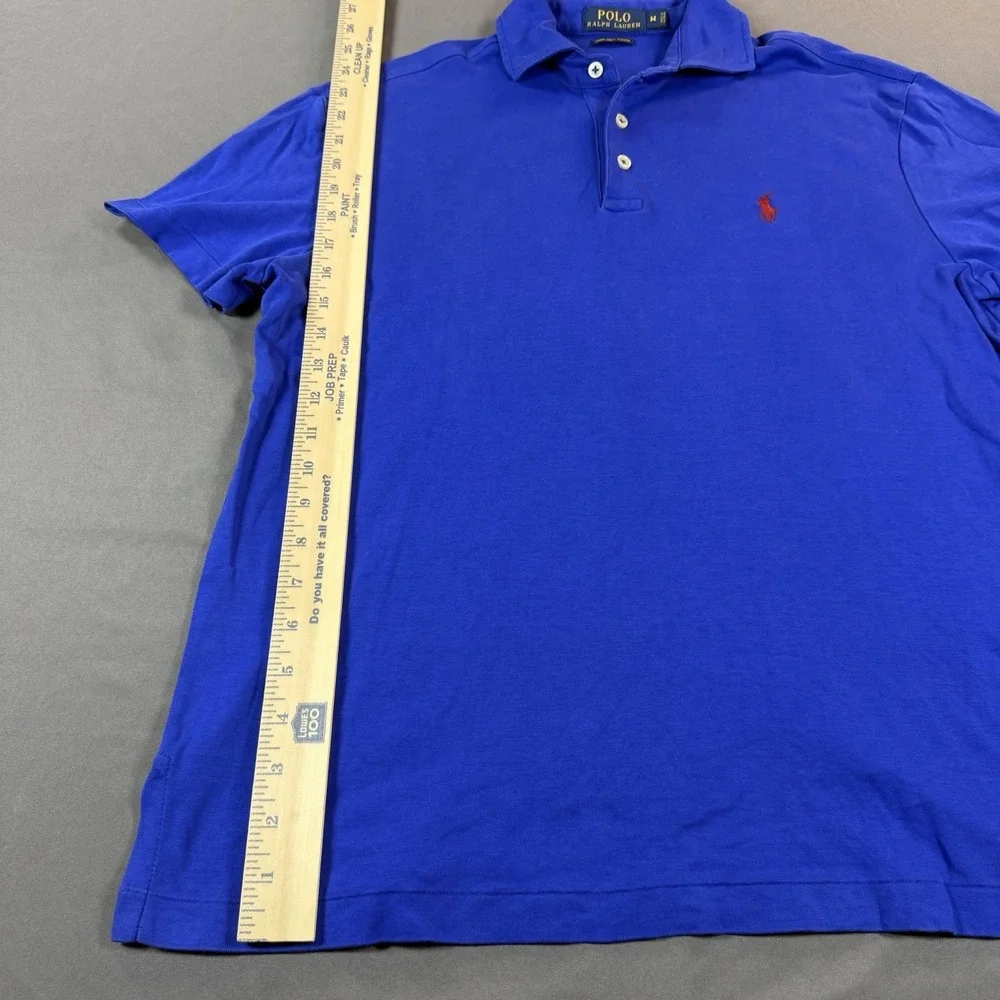 Polo Ralph Lauren Polo Shirt Mens M Blue Pima Soft Touch Golf Pony Casual